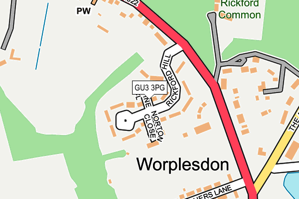 GU3 3PG map - OS OpenMap – Local (Ordnance Survey)