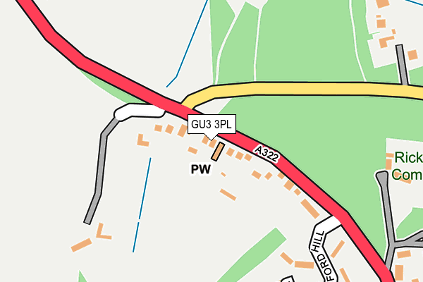 GU3 3PL map - OS OpenMap – Local (Ordnance Survey)