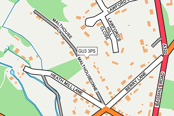 GU3 3PS map - OS OpenMap – Local (Ordnance Survey)