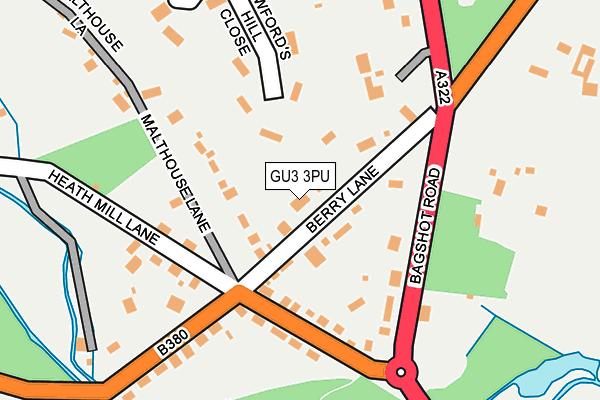 GU3 3PU map - OS OpenMap – Local (Ordnance Survey)