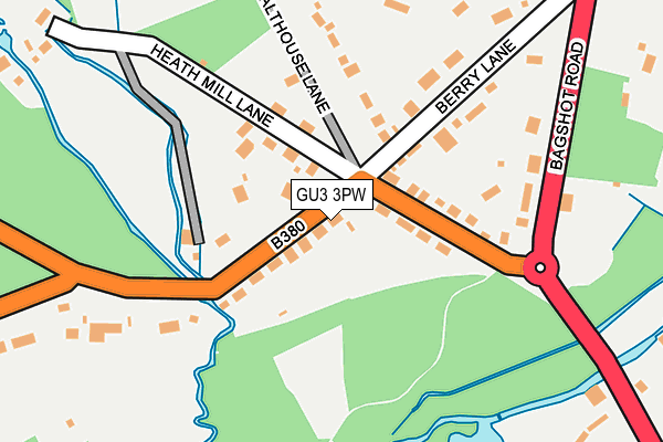 GU3 3PW map - OS OpenMap – Local (Ordnance Survey)