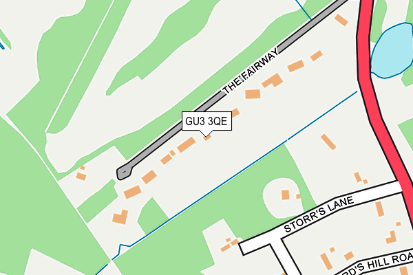 GU3 3QE map - OS OpenMap – Local (Ordnance Survey)