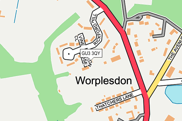 GU3 3QY map - OS OpenMap – Local (Ordnance Survey)