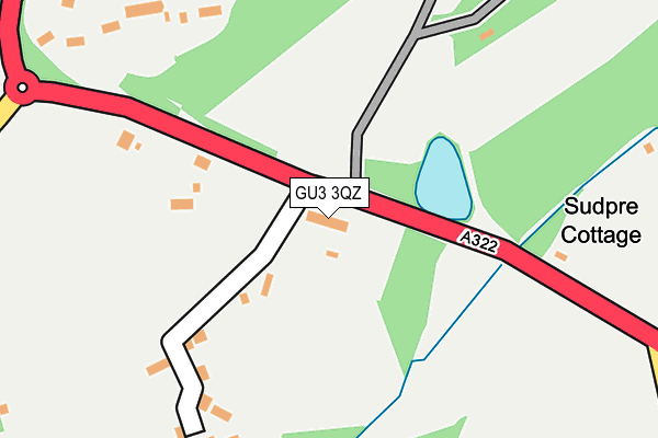 GU3 3QZ map - OS OpenMap – Local (Ordnance Survey)