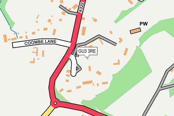 GU3 3RE map - OS OpenMap – Local (Ordnance Survey)