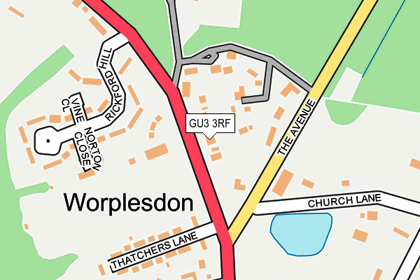 GU3 3RF map - OS OpenMap – Local (Ordnance Survey)