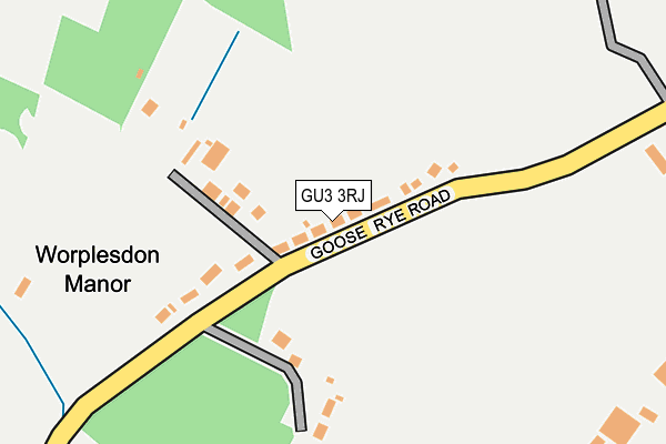 GU3 3RJ map - OS OpenMap – Local (Ordnance Survey)