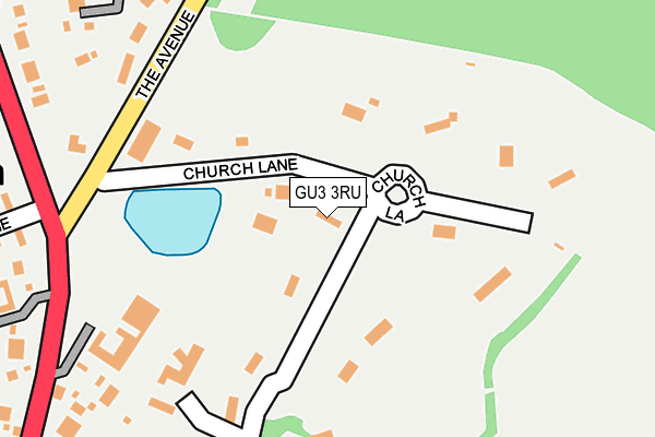 GU3 3RU map - OS OpenMap – Local (Ordnance Survey)