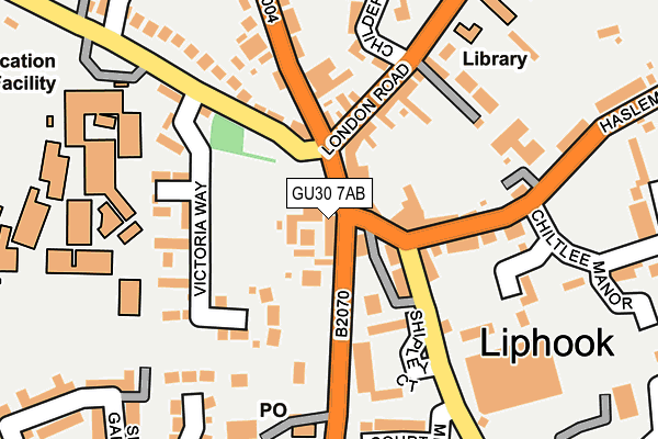 GU30 7AB map - OS OpenMap – Local (Ordnance Survey)