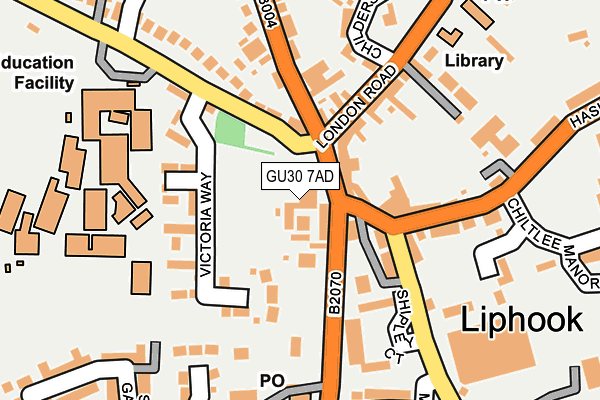 GU30 7AD map - OS OpenMap – Local (Ordnance Survey)