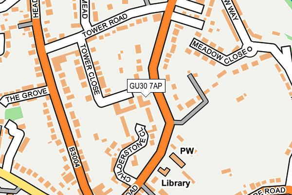 GU30 7AP map - OS OpenMap – Local (Ordnance Survey)