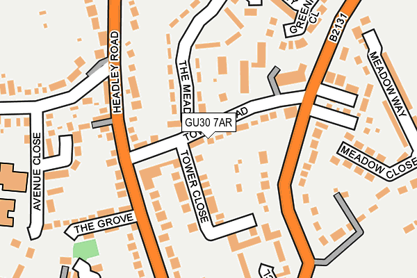 GU30 7AR map - OS OpenMap – Local (Ordnance Survey)