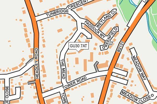 GU30 7AT map - OS OpenMap – Local (Ordnance Survey)
