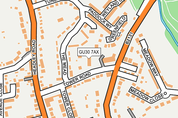 GU30 7AX map - OS OpenMap – Local (Ordnance Survey)