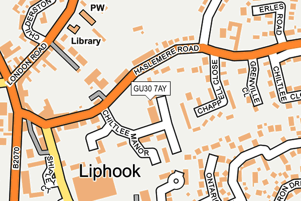 GU30 7AY map - OS OpenMap – Local (Ordnance Survey)