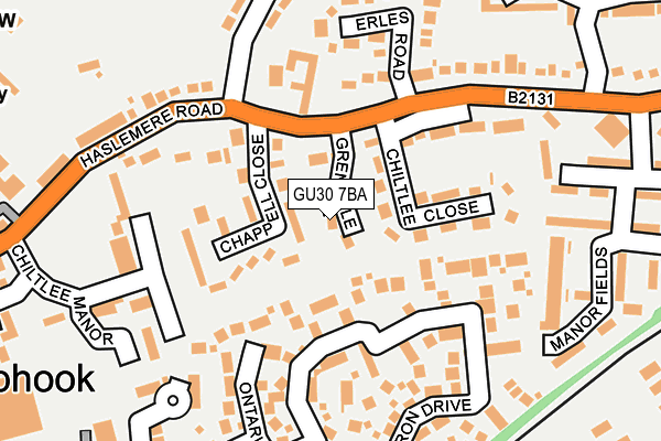 GU30 7BA map - OS OpenMap – Local (Ordnance Survey)