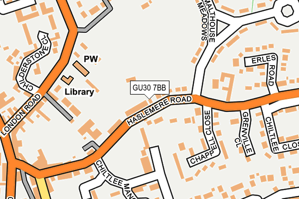 GU30 7BB map - OS OpenMap – Local (Ordnance Survey)