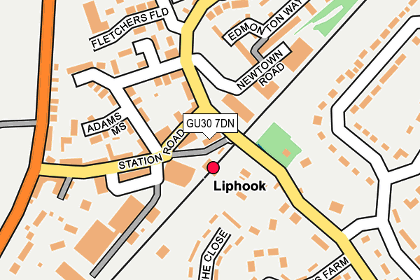 GU30 7DN map - OS OpenMap – Local (Ordnance Survey)