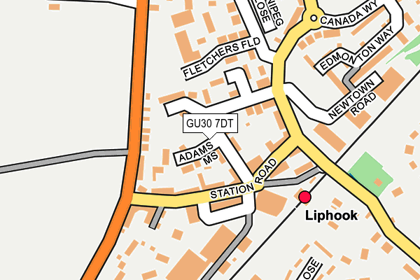 GU30 7DT map - OS OpenMap – Local (Ordnance Survey)