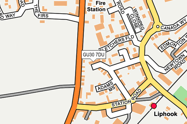 GU30 7DU map - OS OpenMap – Local (Ordnance Survey)