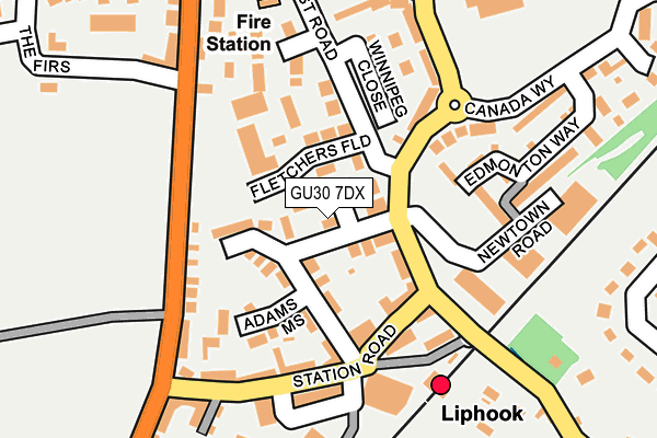 Map of 10 - 32 STATION ROAD LIPHOOK FREEHOLDS LIMITED at local scale