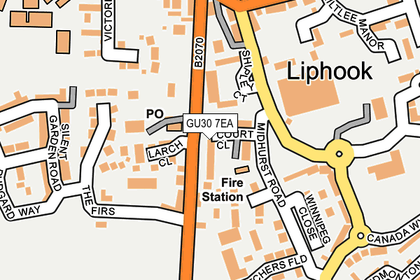 GU30 7EA map - OS OpenMap – Local (Ordnance Survey)
