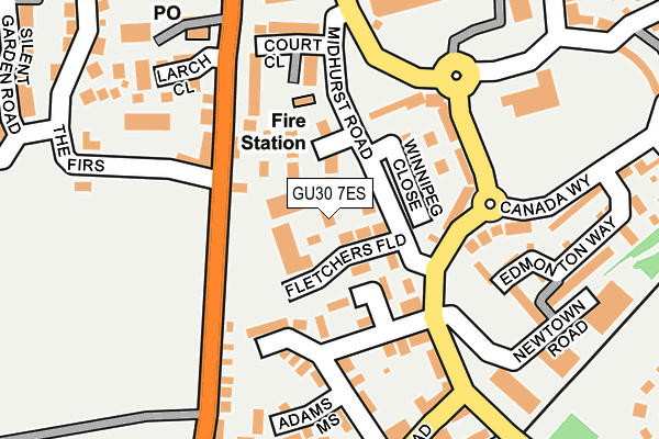 GU30 7ES map - OS OpenMap – Local (Ordnance Survey)