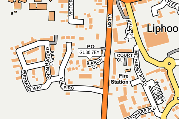 GU30 7EY map - OS OpenMap – Local (Ordnance Survey)