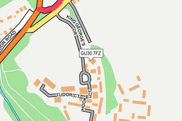 GU30 7FZ map - OS OpenMap – Local (Ordnance Survey)