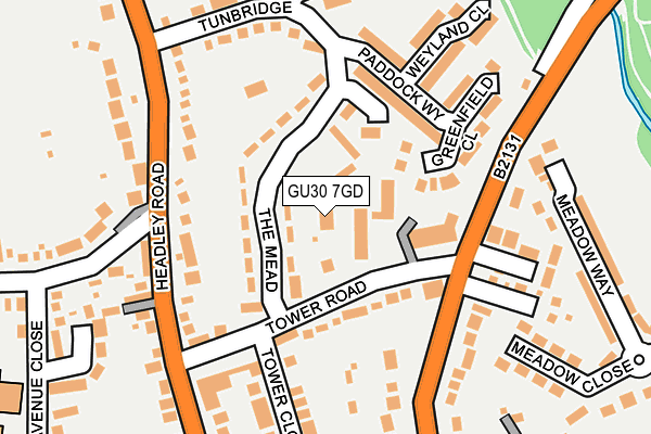 GU30 7GD map - OS OpenMap – Local (Ordnance Survey)