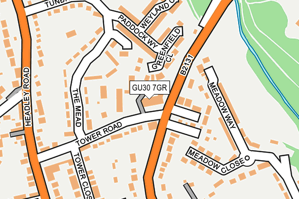 GU30 7GR map - OS OpenMap – Local (Ordnance Survey)