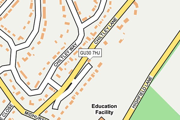 GU30 7HJ map - OS OpenMap – Local (Ordnance Survey)