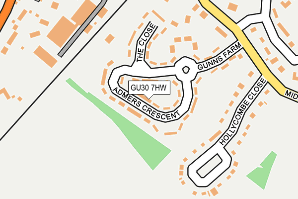 GU30 7HW map - OS OpenMap – Local (Ordnance Survey)