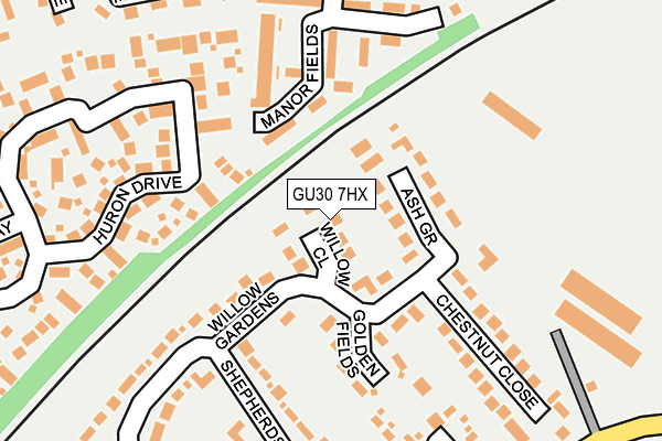 GU30 7HX map - OS OpenMap – Local (Ordnance Survey)
