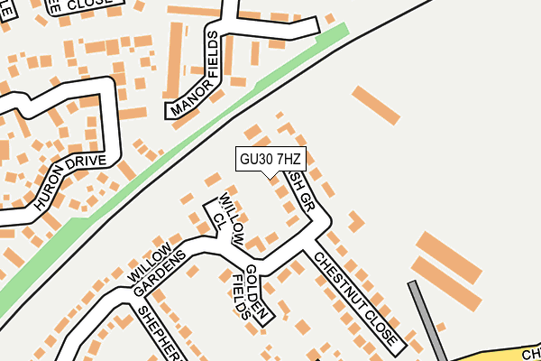 GU30 7HZ map - OS OpenMap – Local (Ordnance Survey)