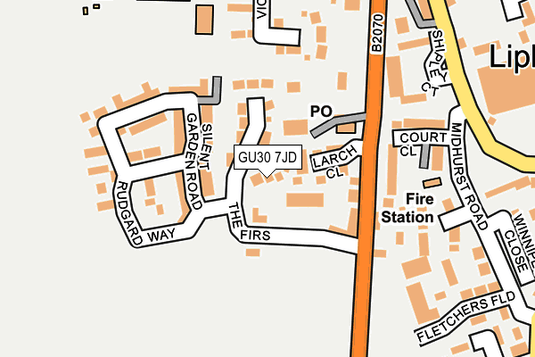 GU30 7JD map - OS OpenMap – Local (Ordnance Survey)