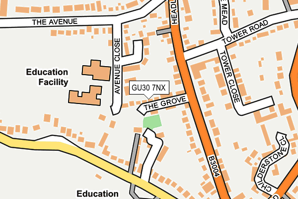 GU30 7NX map - OS OpenMap – Local (Ordnance Survey)