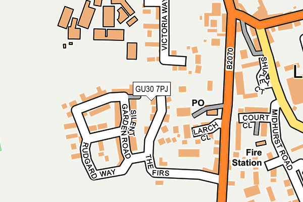 GU30 7PJ map - OS OpenMap – Local (Ordnance Survey)