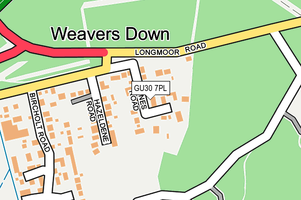 GU30 7PL map - OS OpenMap – Local (Ordnance Survey)