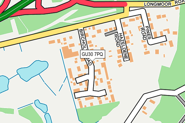 GU30 7PQ map - OS OpenMap – Local (Ordnance Survey)