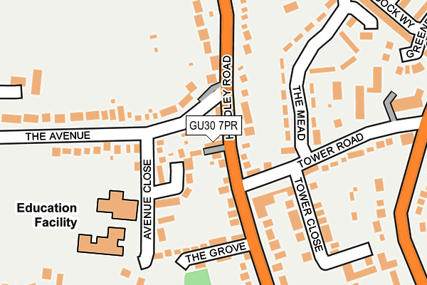 GU30 7PR map - OS OpenMap – Local (Ordnance Survey)