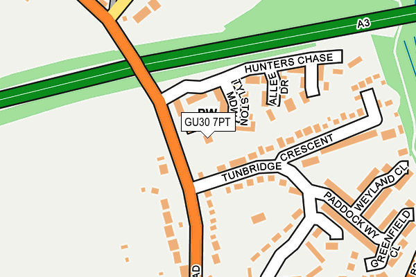 GU30 7PT map - OS OpenMap – Local (Ordnance Survey)