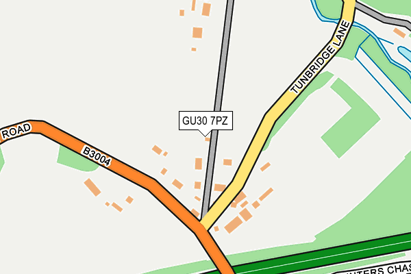 GU30 7PZ map - OS OpenMap – Local (Ordnance Survey)