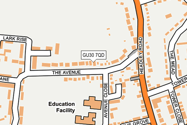 GU30 7QD map - OS OpenMap – Local (Ordnance Survey)