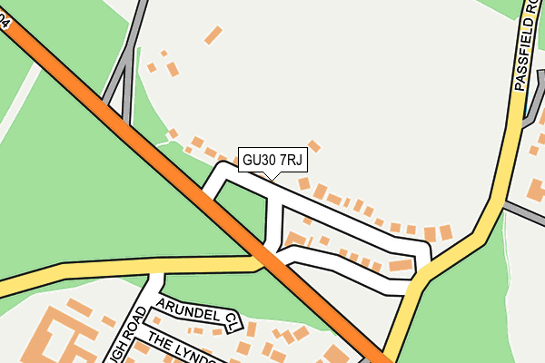GU30 7RJ map - OS OpenMap – Local (Ordnance Survey)
