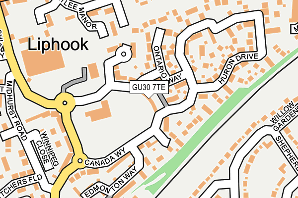 GU30 7TE map - OS OpenMap – Local (Ordnance Survey)