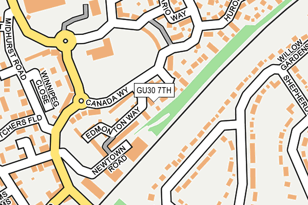 GU30 7TH map - OS OpenMap – Local (Ordnance Survey)