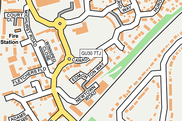 GU30 7TJ map - OS OpenMap – Local (Ordnance Survey)