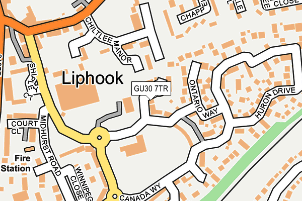 GU30 7TR map - OS OpenMap – Local (Ordnance Survey)