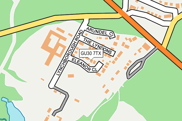 GU30 7TX map - OS OpenMap – Local (Ordnance Survey)